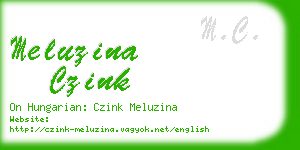 meluzina czink business card